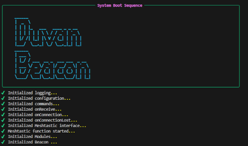 Startup screen
