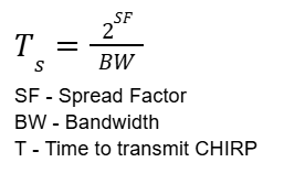 LoRa Time on Air Formula
